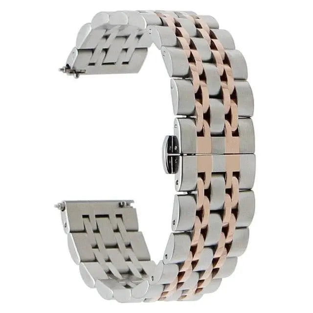Roestvrijstalen Horlogeband 22mm Smartwatch Polsband Metalen Schakelband Verstelbaar Universeel Robuust