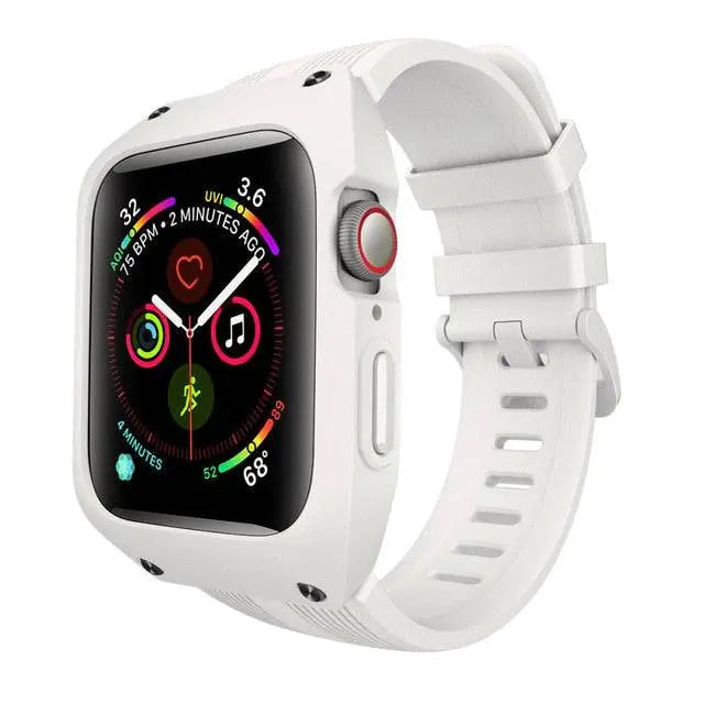 Beschermhoesje met Sportband voor Smartwatch 44mm Serie 4 en 5 Robuuste Stijl Zwart Wit Groen Sportief