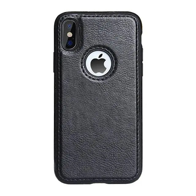 Leren iPhone Hoesje Vintage Stijl met Stevige Grip Camerabescherming en Duurzame Afwerking voor Dagelijks Gebruik