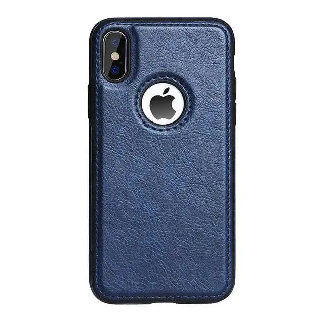 Leren iPhone Hoesje Vintage Stijl met Stevige Grip Camerabescherming en Duurzame Afwerking voor Dagelijks Gebruik