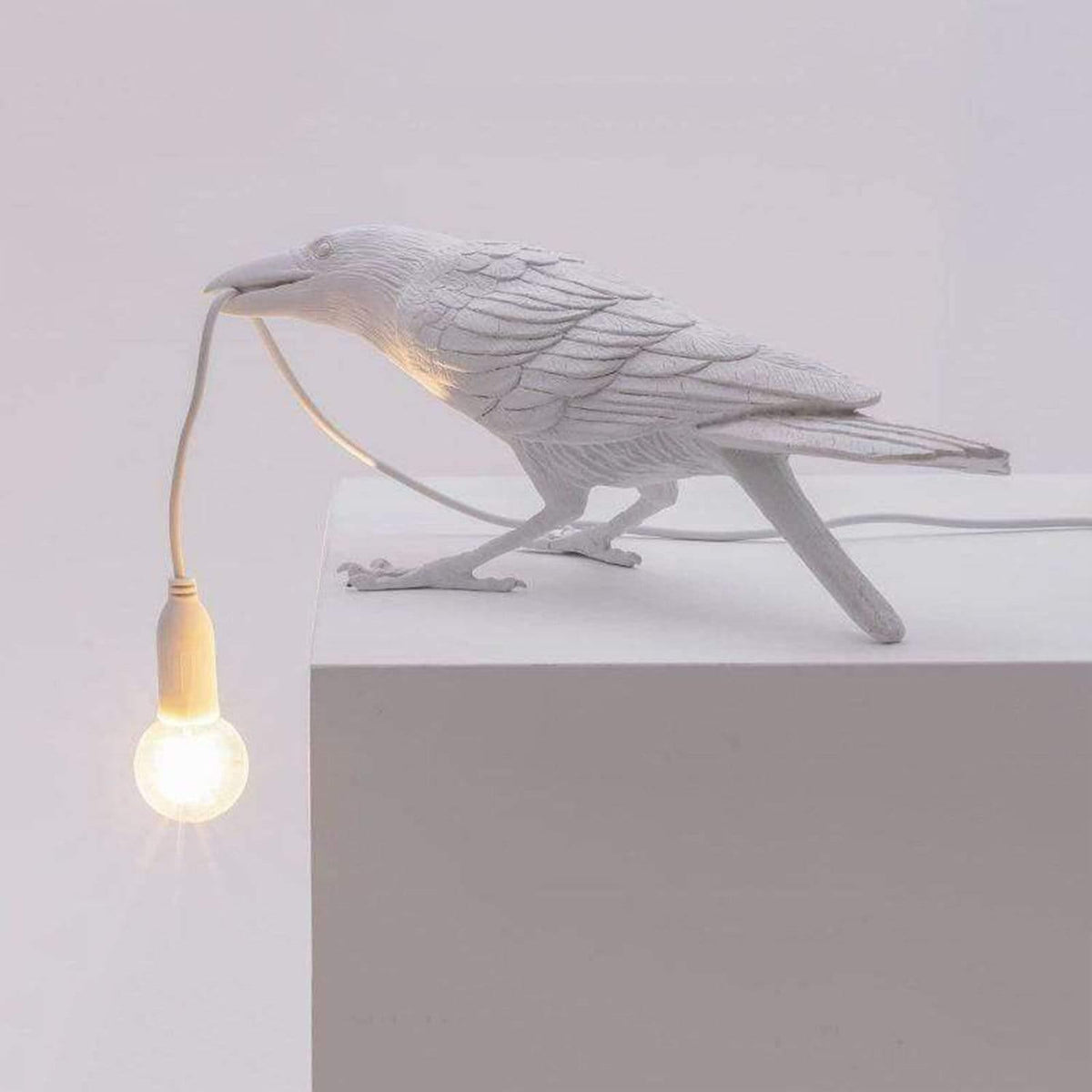 Raaf Tafellamp Silhouet Zwart Wit Decoratief LED Leeslamp Mystieke Sfeerverlichting Boekenkast Bureau