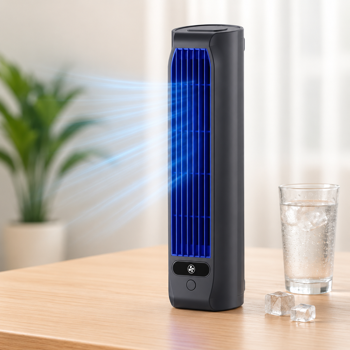 Draadloze Oplaadbare Ventilator 2000mAh Wandmontage Koeling Mobiele Aircooler 12 Uur Stille Werking Stil
