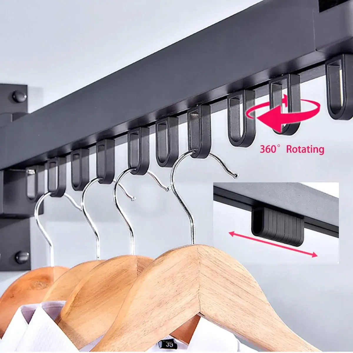 Inklapbaar Wanddroogrek Grijs Aluminium 180° Draaibaar - Ruimtebesparend Waskamerrek voor Kleding & Handdoeken