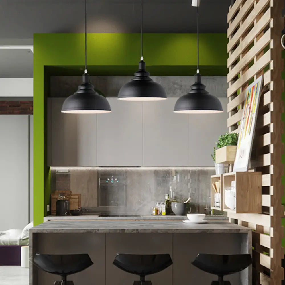 Metalen Hanglamp Kom Roestiek Industrieel E26/E27 Eetkamer Plafondverlichting Zwart Wit Roest Woonkamer