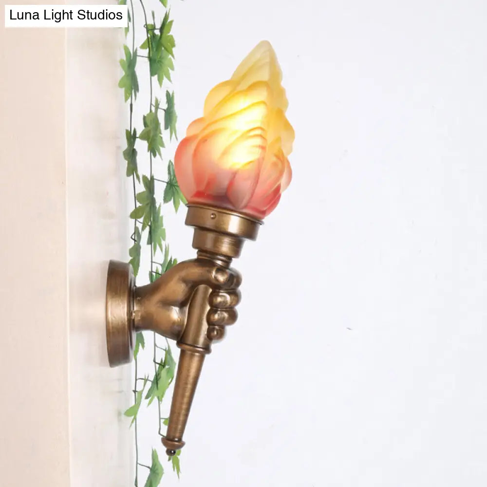 Wandlamp Glas Bronskleurig Toortsvorm E26/E27 Fitting Entree Hal Sfeervol Industrieel Retro Stijl Woonkamer