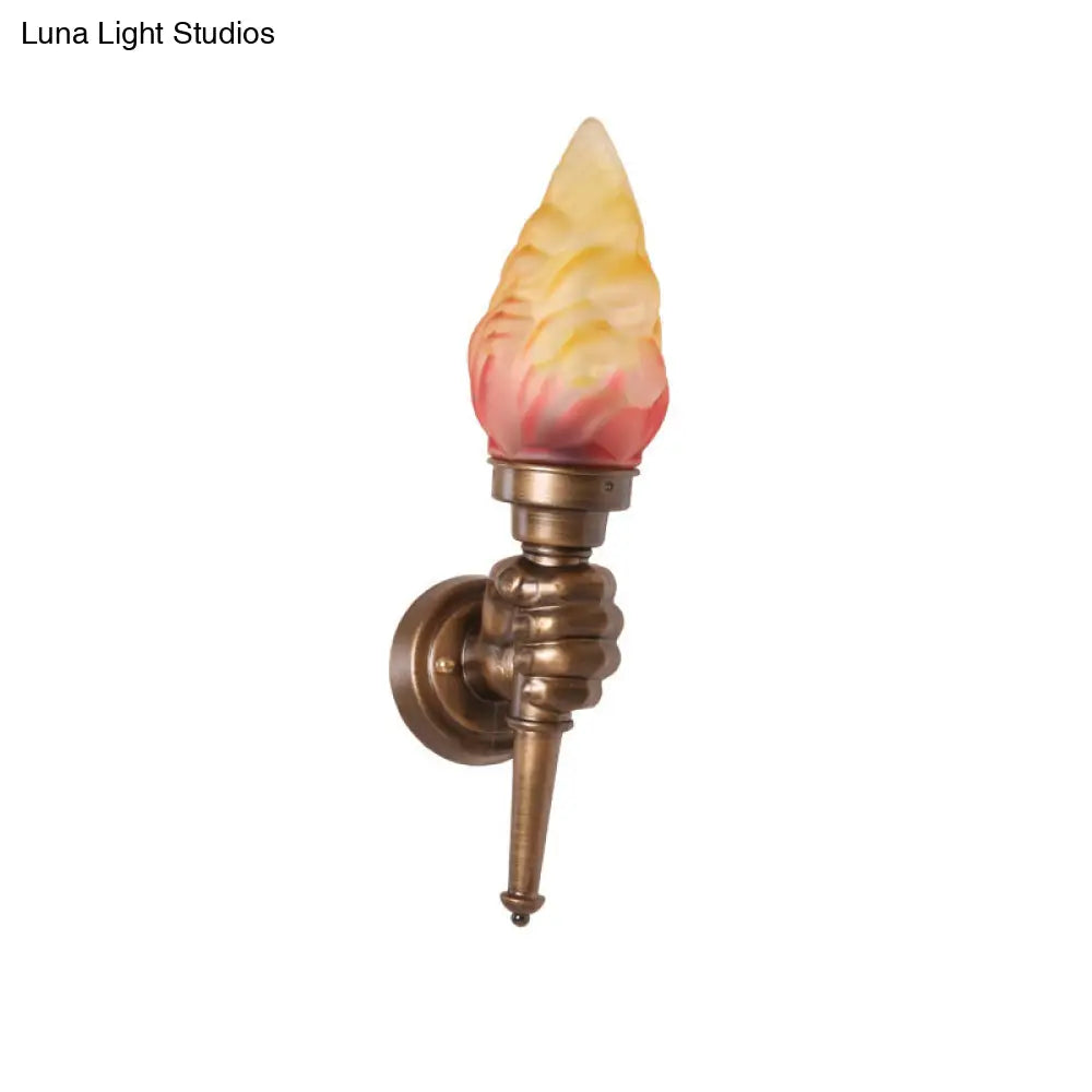 Wandlamp Glas Bronskleurig Toortsvorm E26/E27 Fitting Entree Hal Sfeervol Industrieel Retro Stijl Woonkamer