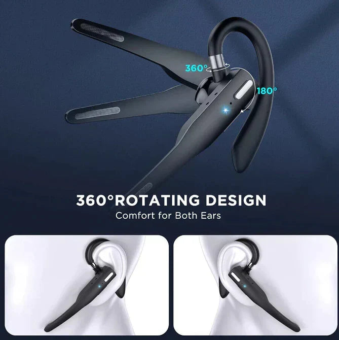 Bluetooth Headset 5.1 Draadloos Noise Cancelling 25 Uur Bellen Handsfree Microfoon