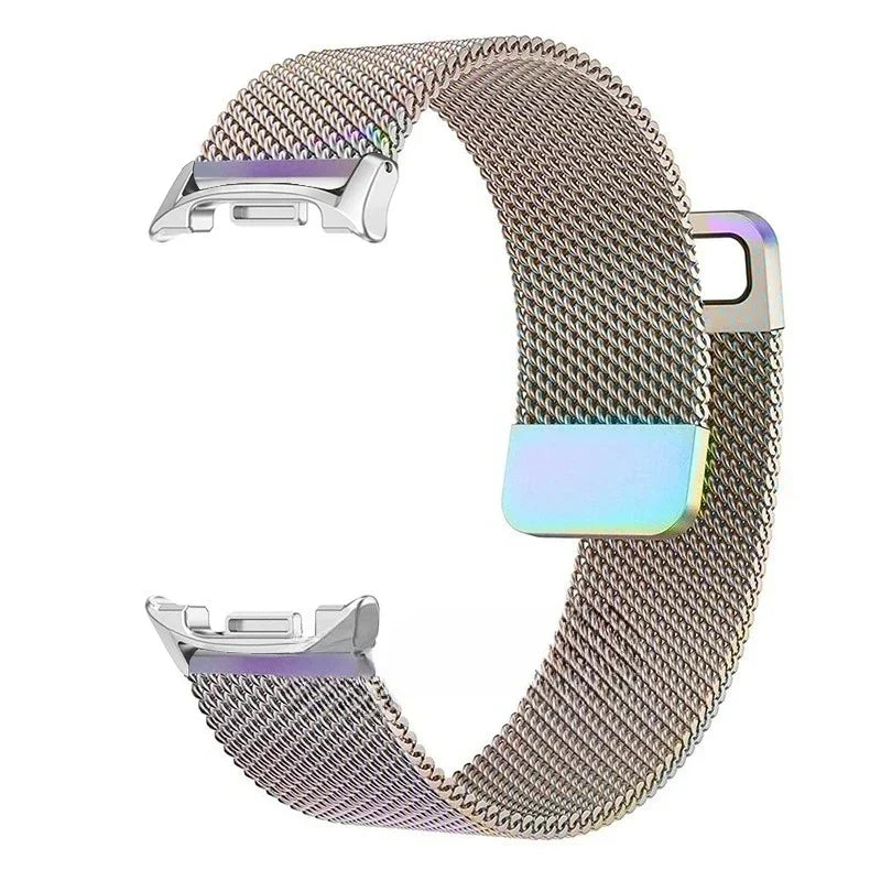 Milanese Mesh Horlogeband Magnetisch Roestvrij Staal Smartwatch Verstelbaar Ademend Polsband Universeel