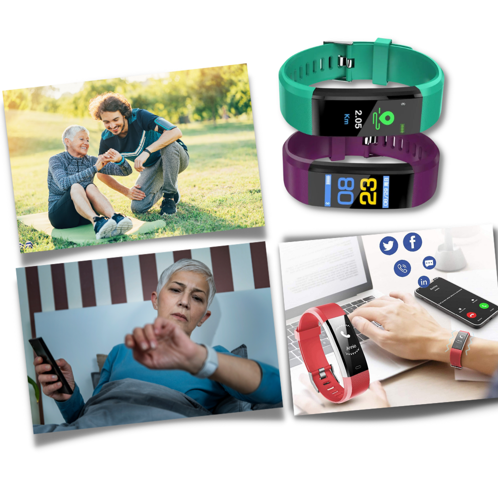 Activiteitstracker met Hartslagmeting & Bloeddrukmonitoring voor Senioren