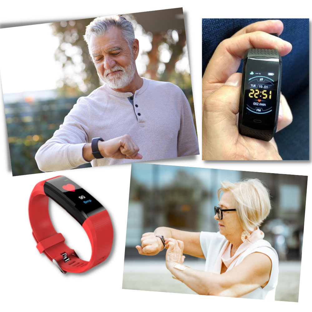 Activiteitstracker met Hartslagmeting & Bloeddrukmonitoring voor Senioren