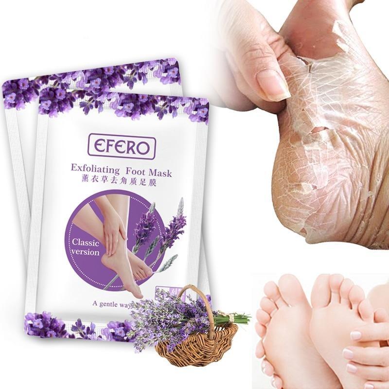 Voetmasker Exfoliërend 3 Paar Lavendel Eelt Verwijderen Zachte Voeten Natuurlijk Fruitenzym Voetverzorging