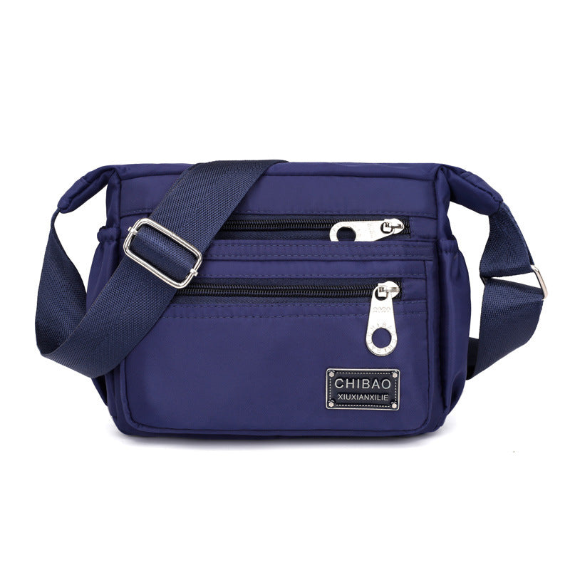 Crossbody Schoudertas Nylon Waterafstotend Meerdere Vakken Verstelbare Band Dames Reis Dagelijks Gebruik Compact