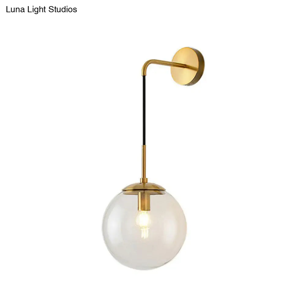 Glazen Wandlamp Bol Modern Metaal E26/E27 Fitting Woonkamer Slaapkamer Hal Scandinavisch Design Interieur