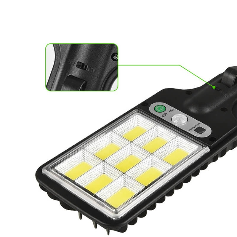 Waterdichte Solar Buitenlamp met Bewegingssensor 100W - IP67 LED-Schijnwerper voor Erf, Oprit en Tuin met Afstandsbediening