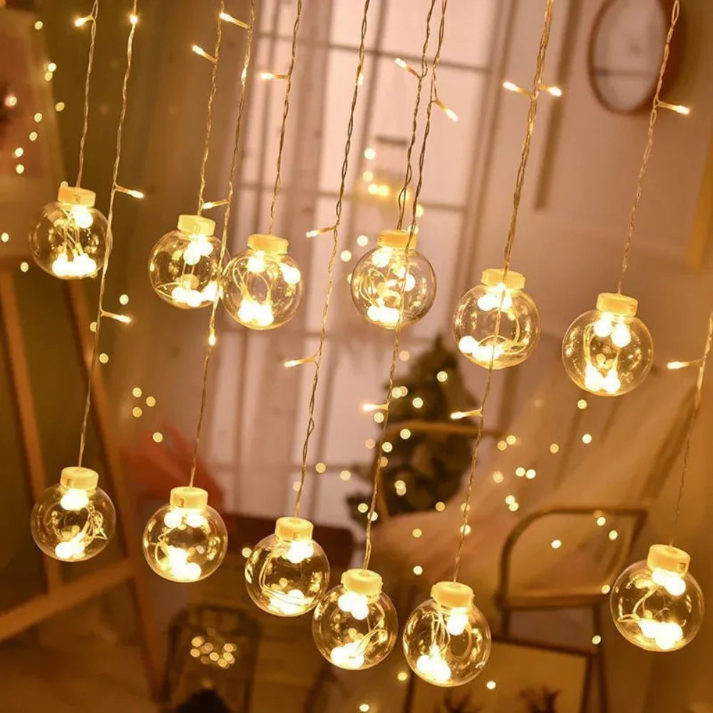 Zonneverlichte Slinger met Hangende Lampen voor Tuin en Terras - 3 Meter Warm Sfeerverlichting