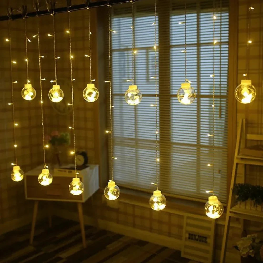 Zonneverlichte Slinger met Hangende Lampen voor Tuin en Terras - 3 Meter Warm Sfeerverlichting