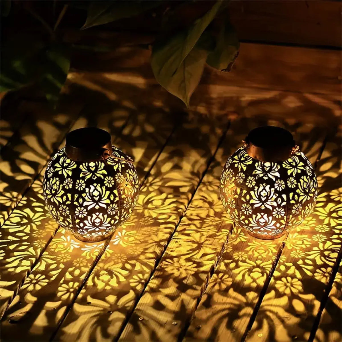 Solarverlichting voor Terras & Tuin - Ronde Sfeerlamp met Warm Licht