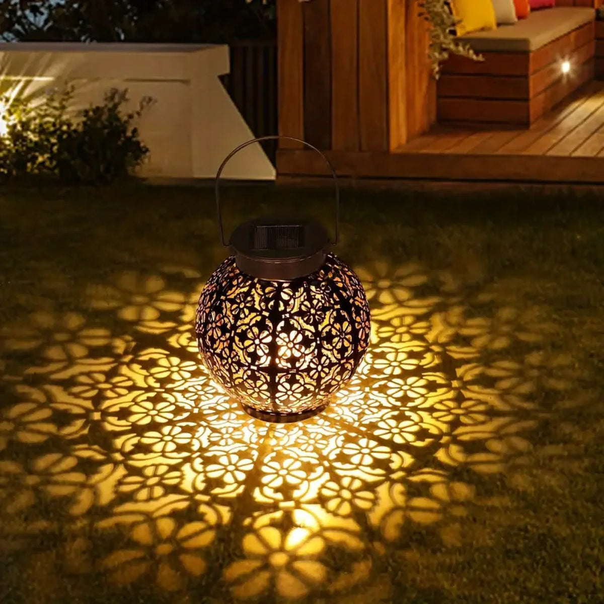 Solarverlichting voor Terras & Tuin - Ronde Sfeerlamp met Warm Licht