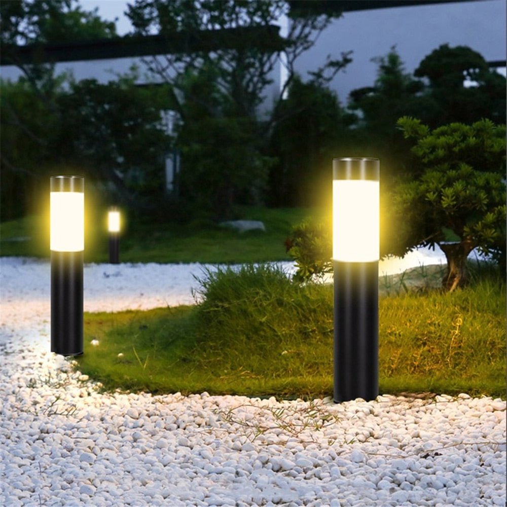 Solar Tuinverlichting Oprit met Lichtsensor IP65 Waterbestendig 42 cm Roestvrij Staal en Glas Warm Wit of Koel Wit