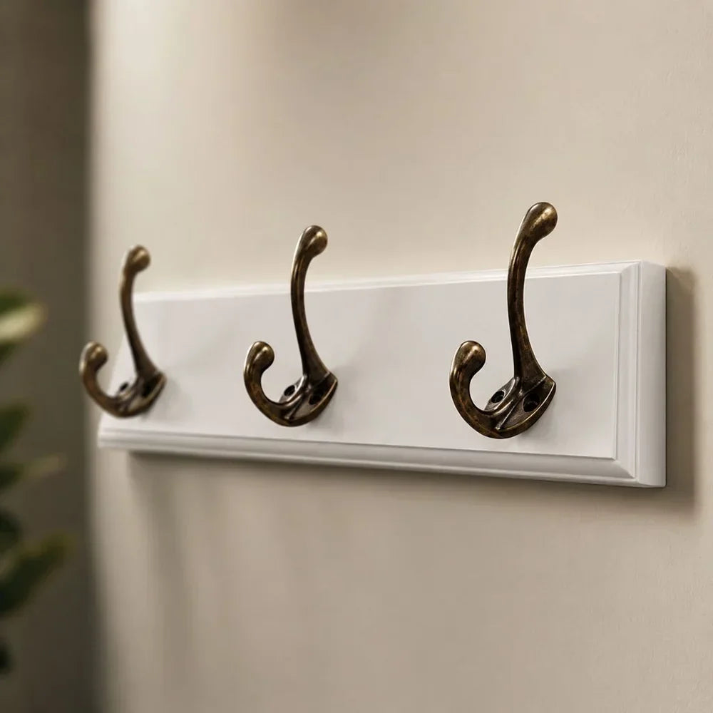 Massief Houten Kapstok Wandmontage 3-5 Haken Hal Garderobe Jassen Tassen Opbergsysteem Rustiek Design