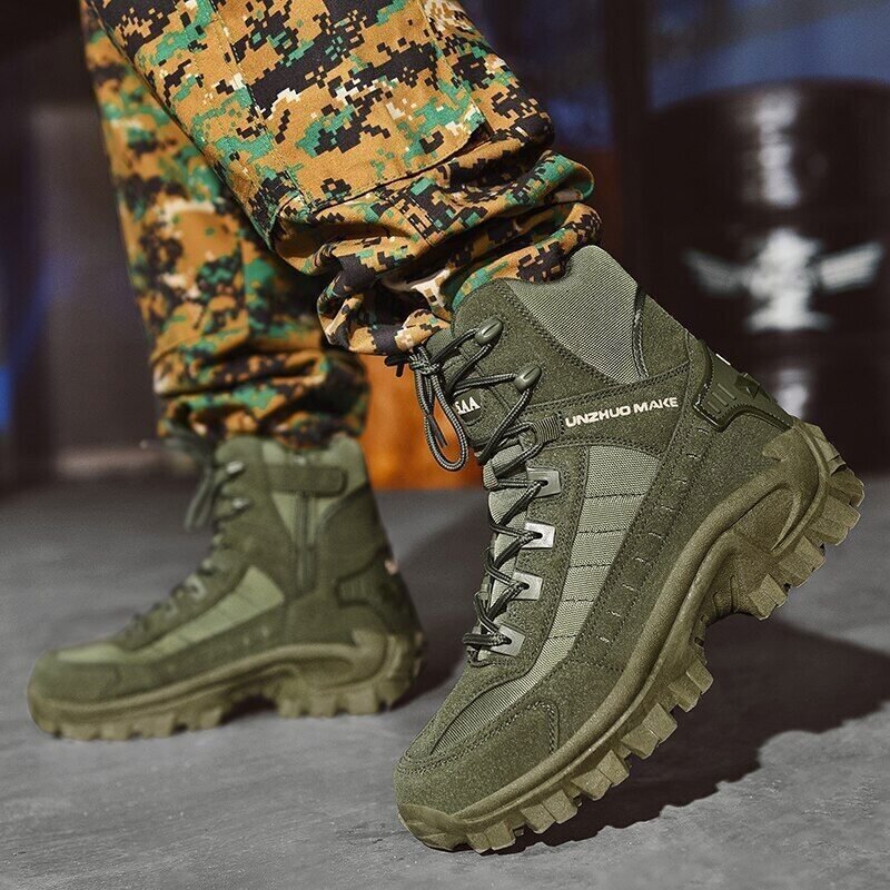Waterdichte Werkschoenen Hoog met Antislip Zool Versterkte Enkel en Steunzool voor Outdoor Bouw Tuin