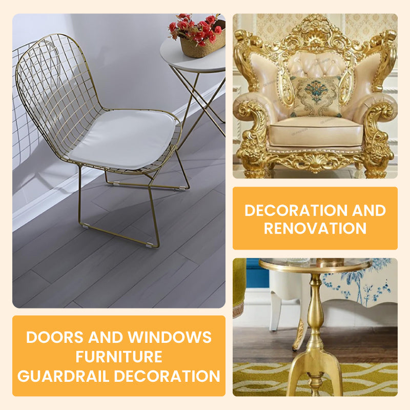 Metallic Verfafwerking Goud & Zilver 200g Waterbasis voor Decoratie Meubels Muren DIY Projecten Wonen