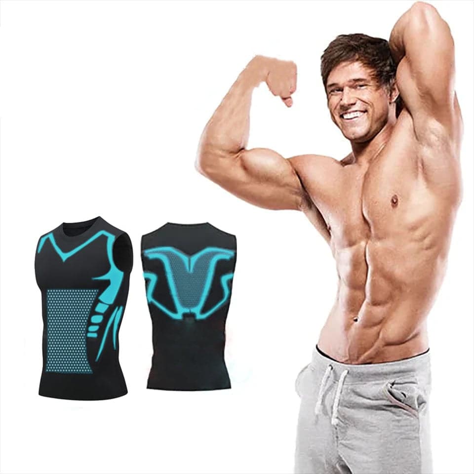 Ionic Shaping Vest voor Mannen - Compressie Shapewear Hemd zonder Mouwen - Lichaamsvormend en Comfortabel - Ademend Ontwerp voor Dagelijks Gebruik