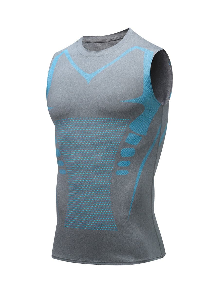 Ionic Shaping Vest voor Mannen - Compressie Shapewear Hemd zonder Mouwen - Lichaamsvormend en Comfortabel - Ademend Ontwerp voor Dagelijks Gebruik