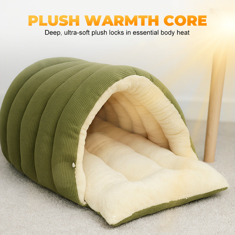 Huisdierenbed Grondloze Iglohut - Zachte Igloo Pluche Slaapplek Klein Medium Groot Kat Hond Winter