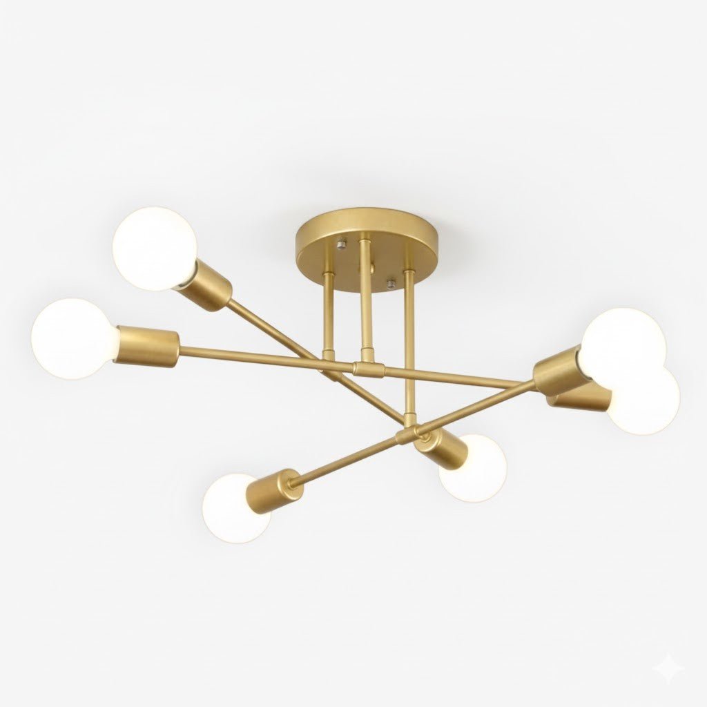 Plafondlamp Starburst IJzeren Armen E27 Nordic Mid-Century Design Moderne Verlichting voor Woonkamer Eetkamer