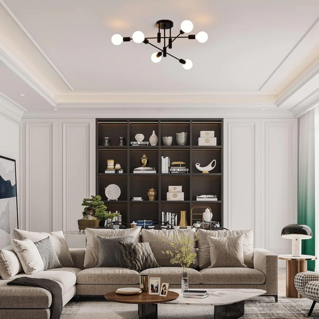 Plafondlamp Starburst IJzeren Armen E27 Nordic Mid-Century Design Moderne Verlichting voor Woonkamer Eetkamer