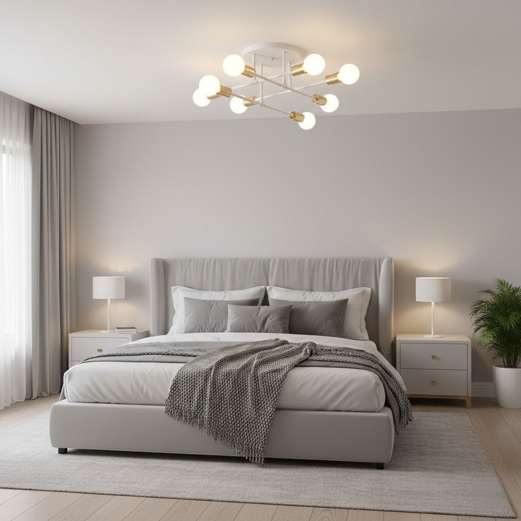 Plafondlamp Starburst IJzeren Armen E27 Nordic Mid-Century Design Moderne Verlichting voor Woonkamer Eetkamer