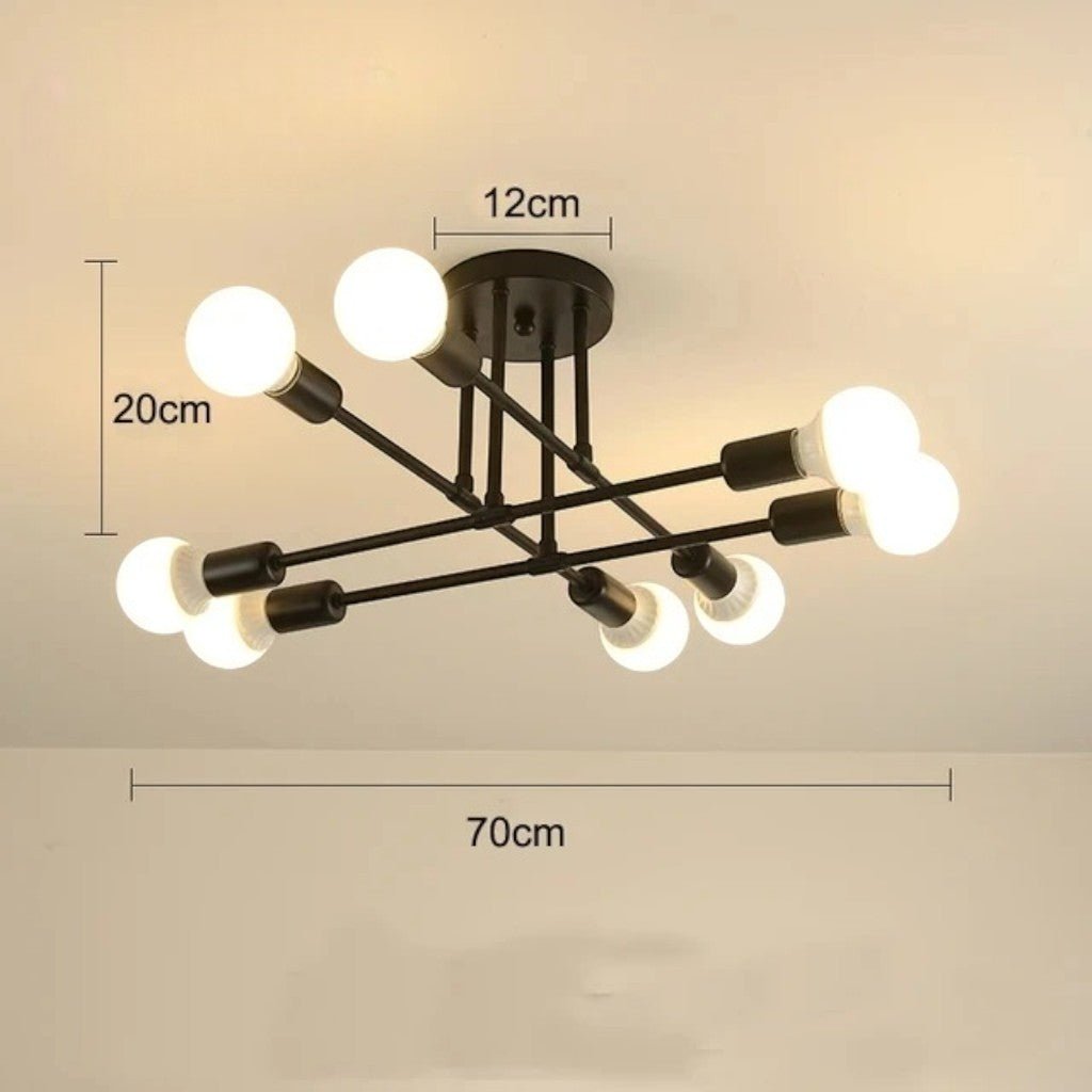 Plafondlamp Starburst IJzeren Armen E27 Nordic Mid-Century Design Moderne Verlichting voor Woonkamer Eetkamer
