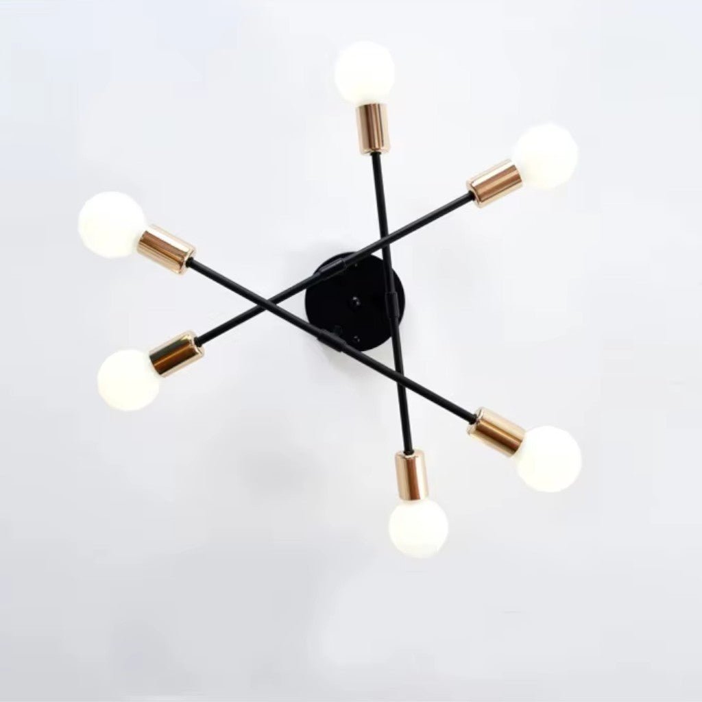 Plafondlamp Starburst IJzeren Armen E27 Nordic Mid-Century Design Moderne Verlichting voor Woonkamer Eetkamer