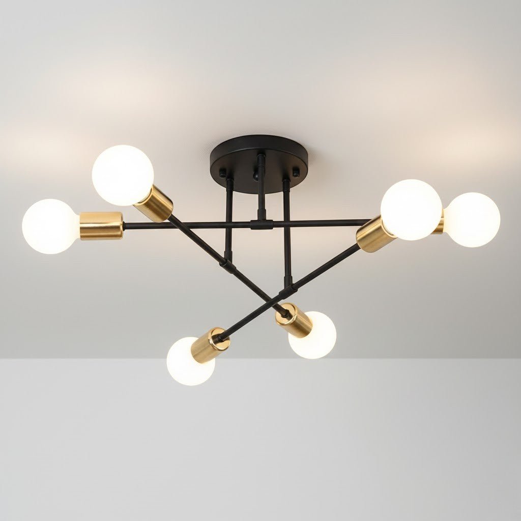 Plafondlamp Starburst IJzeren Armen E27 Nordic Mid-Century Design Moderne Verlichting voor Woonkamer Eetkamer