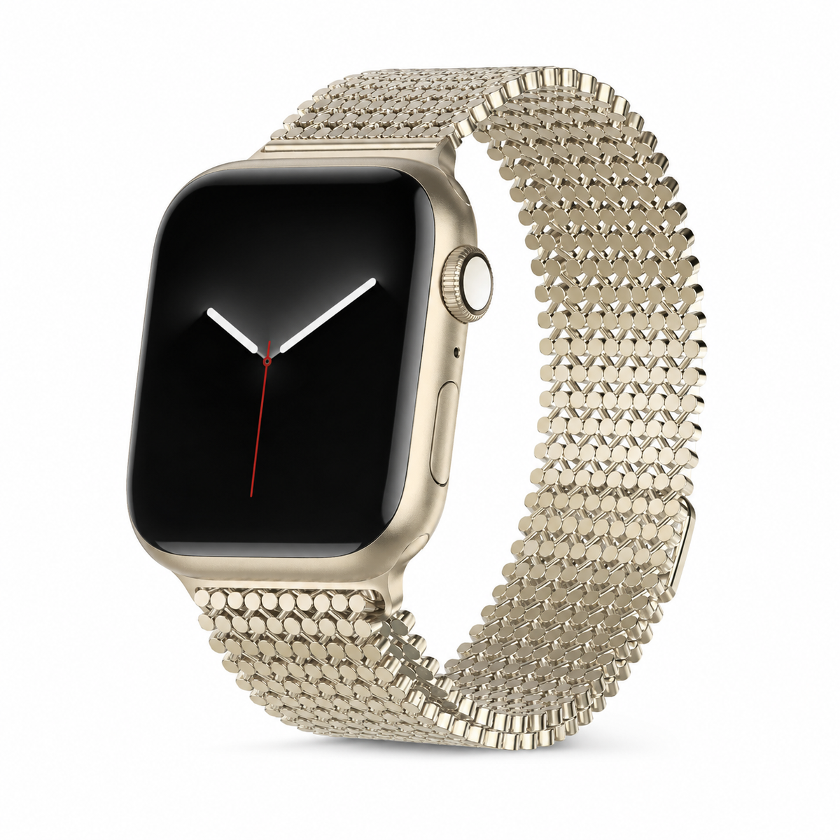 Magnetische Stalen Schakelband voor Smartwatch - Verstelbaar Metalen Bandje Polshorloge Accessoire Zilver