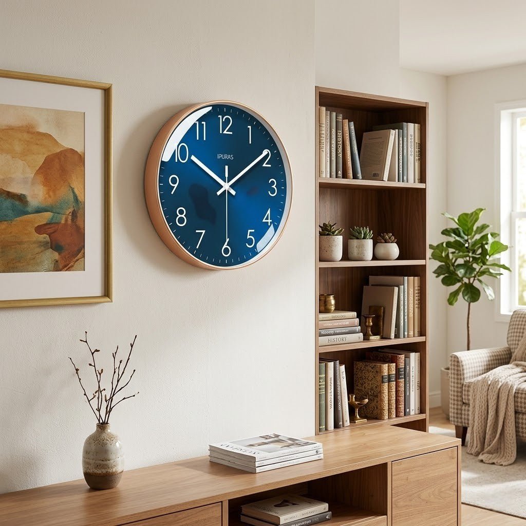 Wandklok Stille Quartz Beweging 25cm 30cm Zwart Goud Minimalistisch Modern Design voor Woonkamer Kantoor