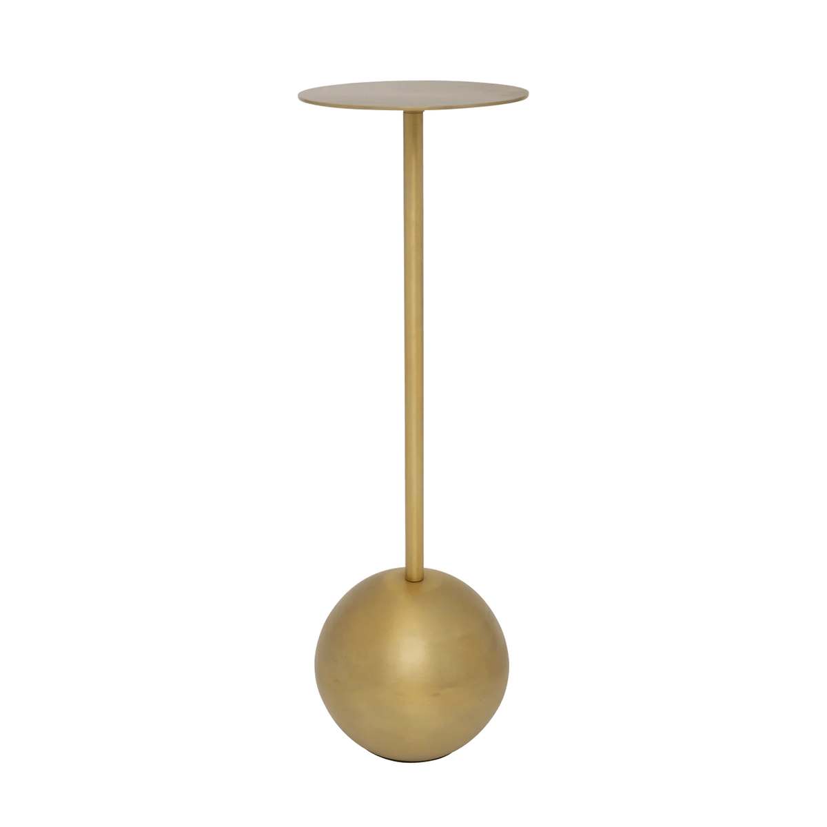 Minimalistische ronde bijzettafel van aluminium met zwarte of gouden afwerking - modern design tafeltje 66 cm hoog