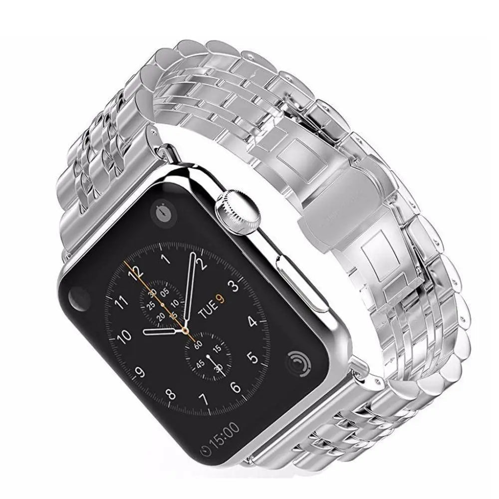 Schakelarmband Smartwatch 38-49mm Siliconen Polsband Sporthorloge Zwart Zilver Goud Verstelbaar Universeel