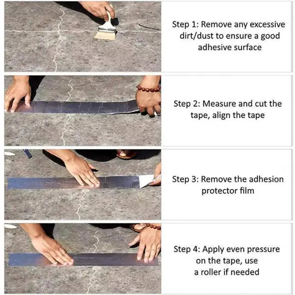 Waterdicht Reparatietape met Aluminium Afwerking voor Lekken Scheuren Voegen Hittebestendig Butylrubber