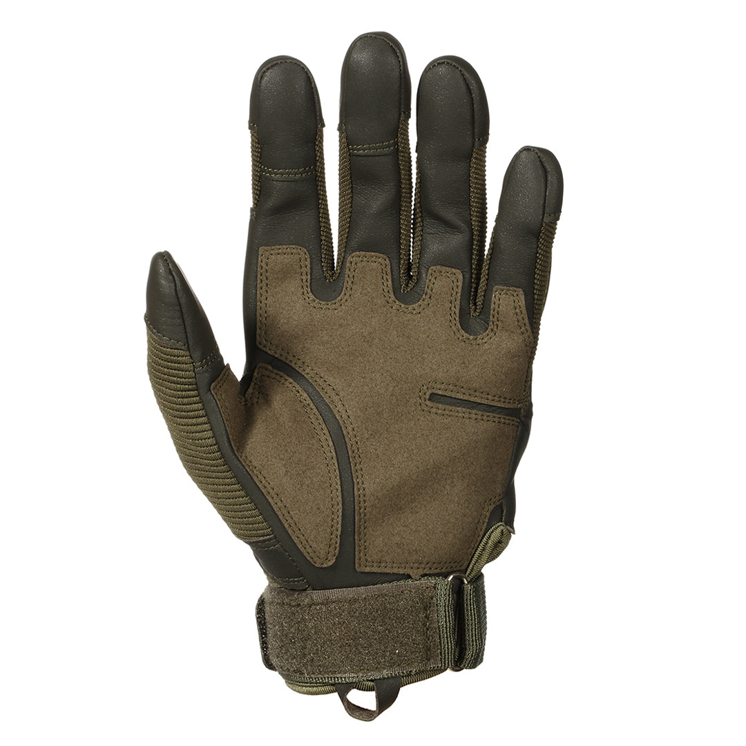 Tactische Handschoenen Leer Katoen Outdoor Groen Survival Klussen Tuin Werkhandschoenen Anti-Slip Grip S M L XL