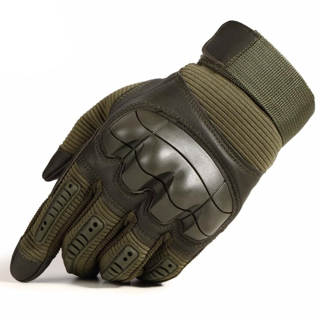 Tactische Handschoenen Leer Katoen Outdoor Groen Survival Klussen Tuin Werkhandschoenen Anti-Slip Grip S M L XL