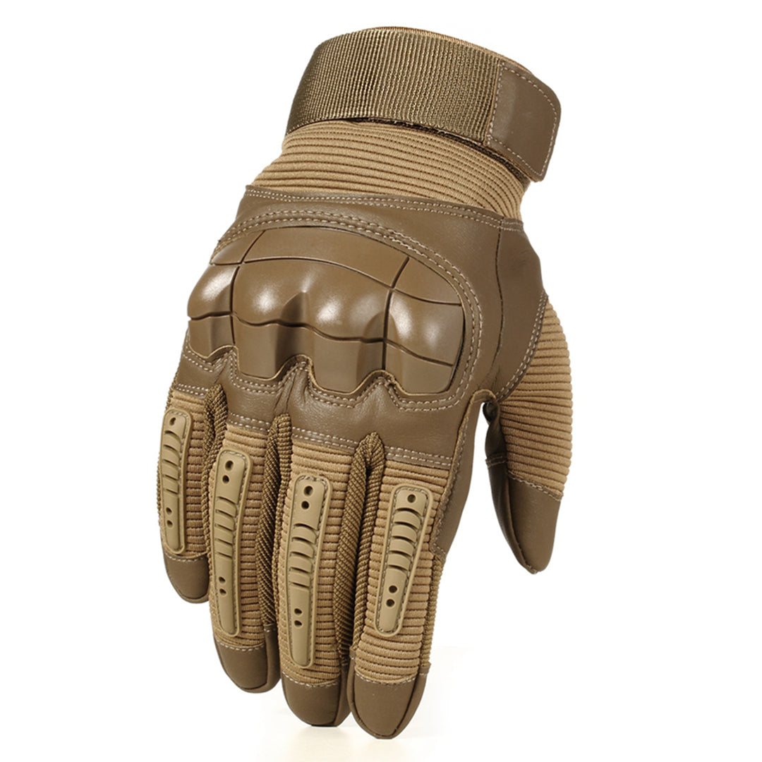 Tactische Handschoenen Kunstleer Katoen Khaki Outdoor Camping Werk Bescherming Vingergrip Veiligheid