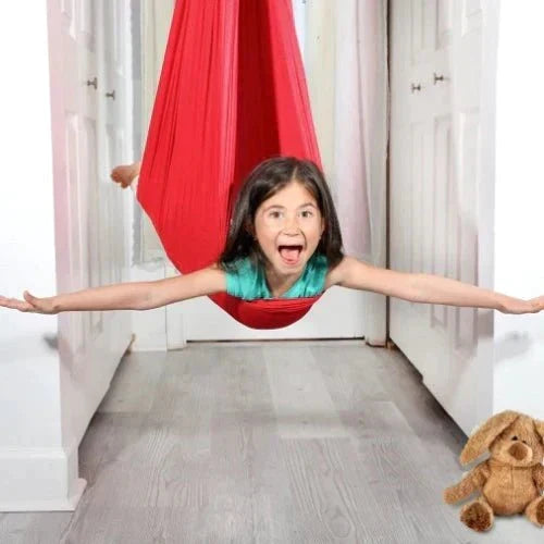 Sensorische Therapieschommel voor Kinderen 100×280 cm Elastaan Hangschommel Rustgevend Binnenspel Ontspanning