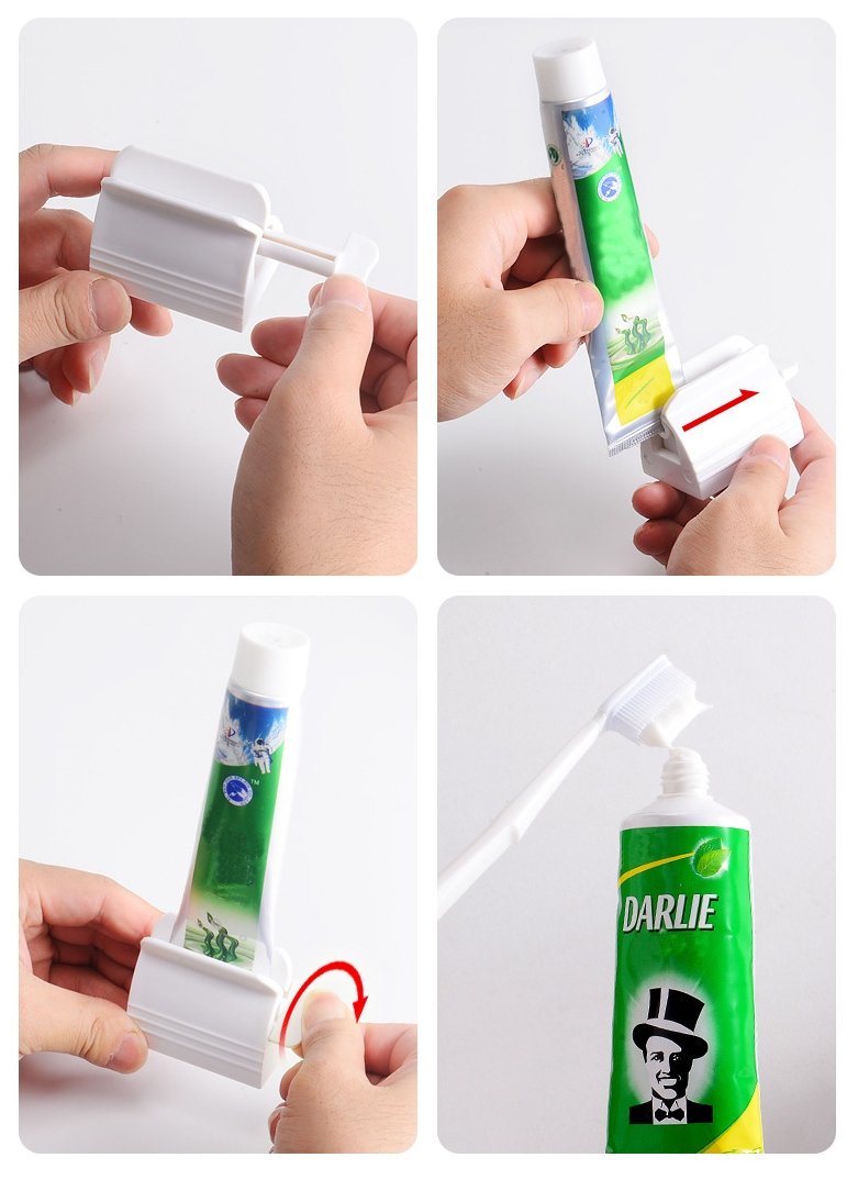 Tandpasta Uitknijper Set van 2 - Hygiënisch Tandpasta Uitknijtool voor Badkamer