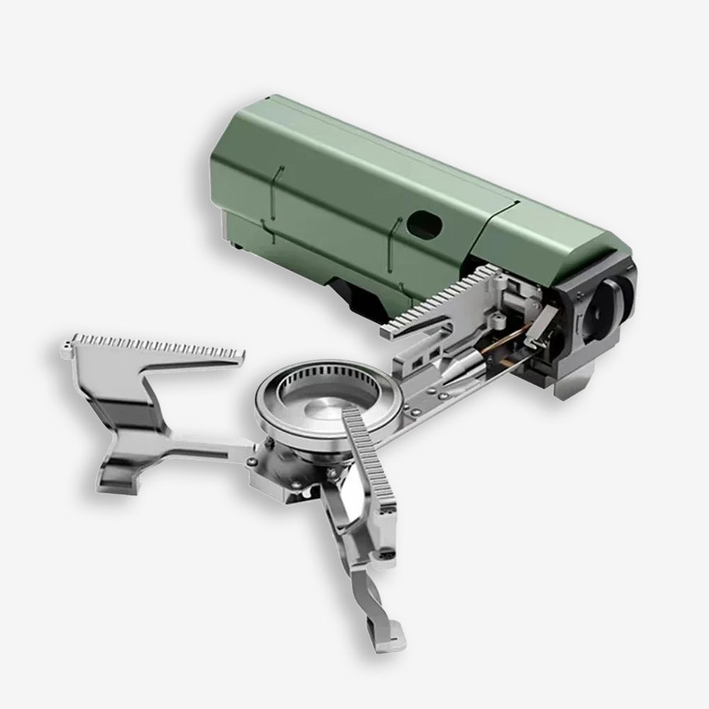 Draagbaar Campingfornuis voor Warme Maaltijden Onderweg - Compact en Opvouwbaar Kookstel - Ideaal voor Kamperen Wandelen Picknick - Aluminium Butaan Propaan Camping Kooktoestel