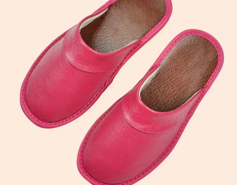 Leren Herenpantoffels Indoor Warmte Comfort Zachte Zool Herfst Winter Huisschoenen Antislip Ademend Slippers