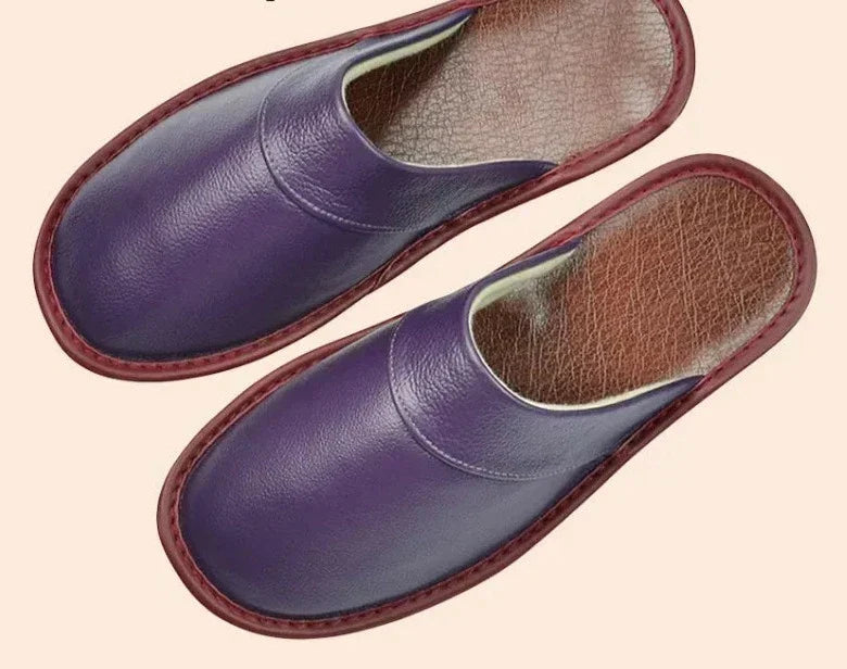 Leren Herenpantoffels Indoor Warmte Comfort Zachte Zool Herfst Winter Huisschoenen Antislip Ademend Slippers