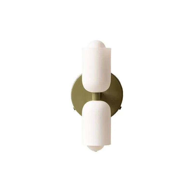 Moderne Wandlamp met Kleurrijke Kap - Glazen Lichtpunt voor Levendige Ruimtes