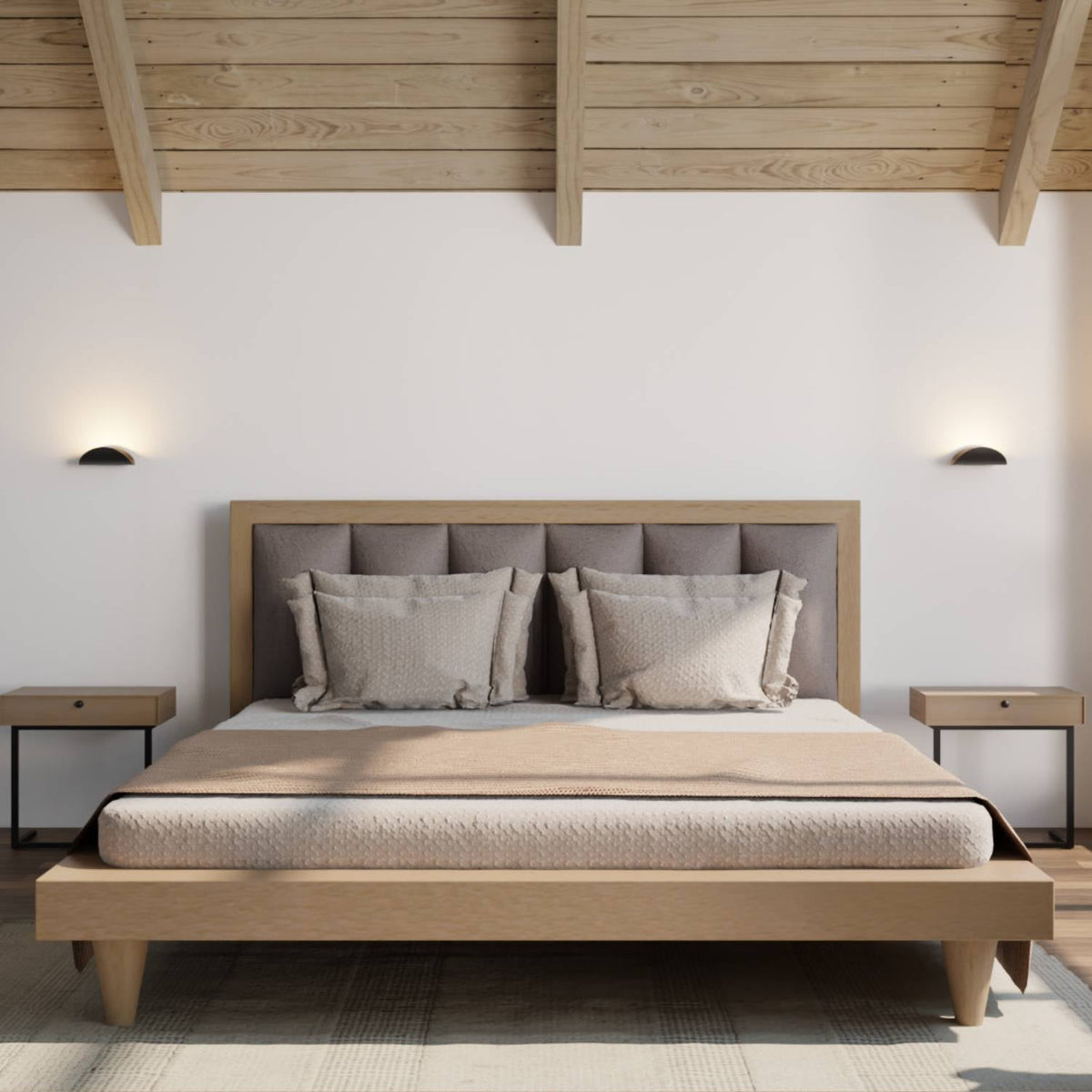 Minimalistische half ronde led wandlamp met warm indirect licht voor binnen en beschut buiten